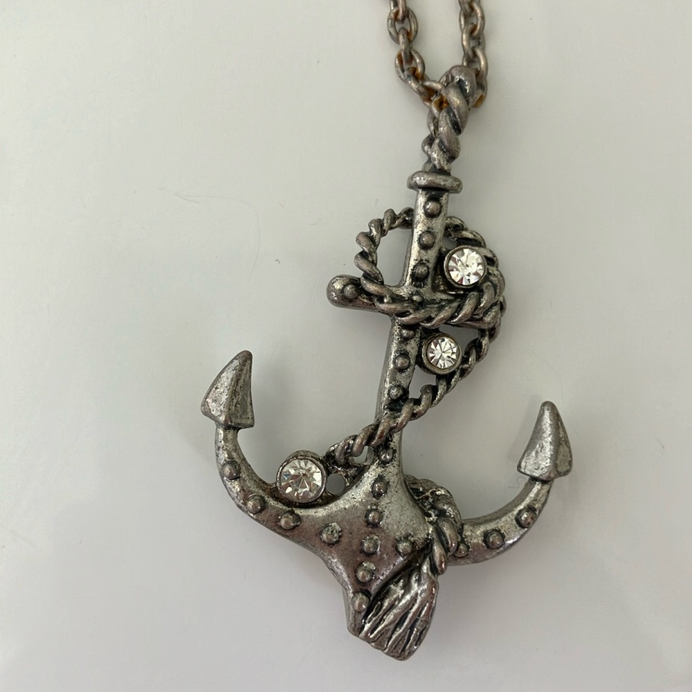 ☘️ AMERICAN EAGLE Silver Anchor Necklace